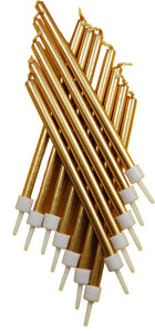 Velas compridas douradas