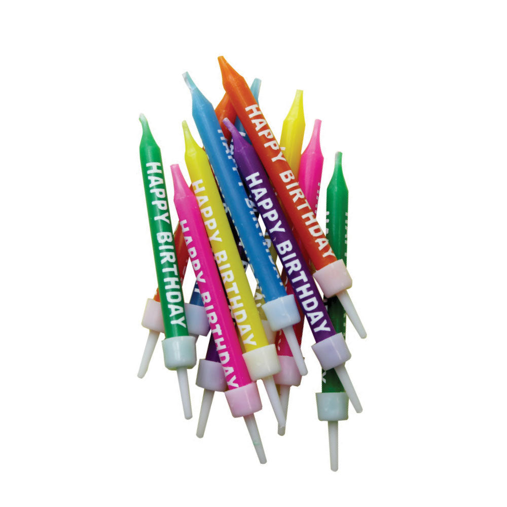 Velas coloridas "happy birthday"