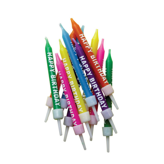 Velas coloridas "happy birthday"