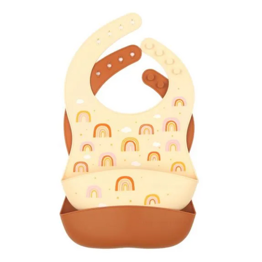 Babete silicone conj. 2 - arco íris