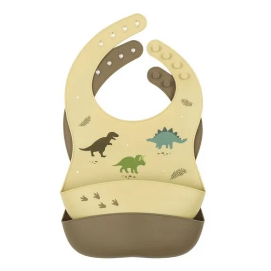 Babete silicone conj. 2 - dinossauros