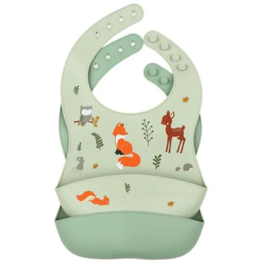 Babete silicone conj. 2 - amigos floresta