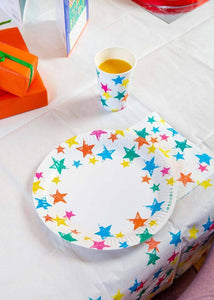 Copos estrelas multicores