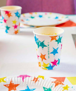 Copos estrelas multicores