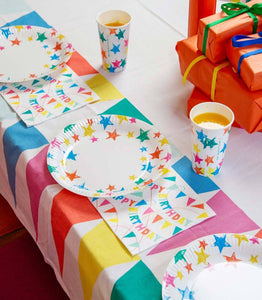 Copos estrelas multicores