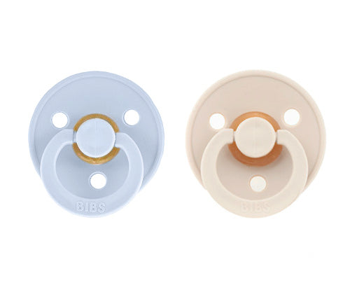 Conj. 2 chuchas BIBS®  baby blue/ivory