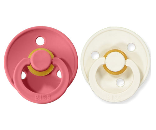 Conj. 2 chuchas BIBS® coral/ivory