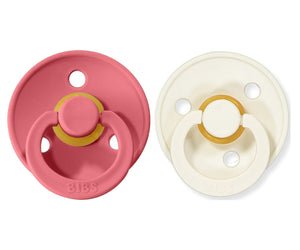 Conj. 2 chuchas BIBS® coral/ivory