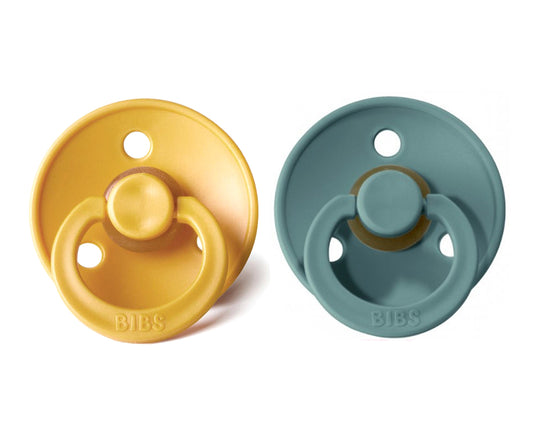 Conj. 2 chuchas BIBS® mustard/island sea