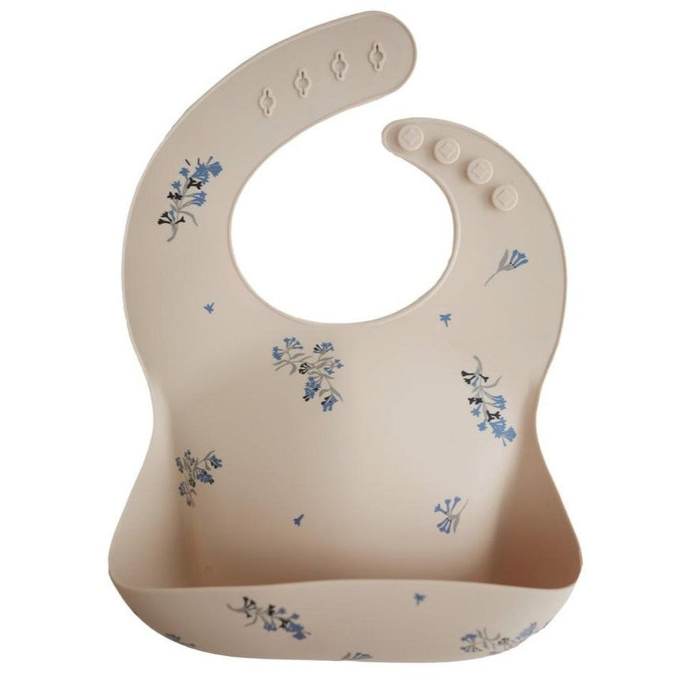 Babete silicone mushie - lilac flowers