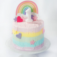 Carregar imagem no visualizador da galeria, Topo de bolo grande arco íris pastel