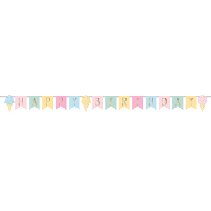 Grinalda "Happy Birthday" gelados