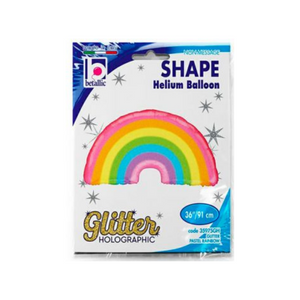 Balão arco íris pastel glitter