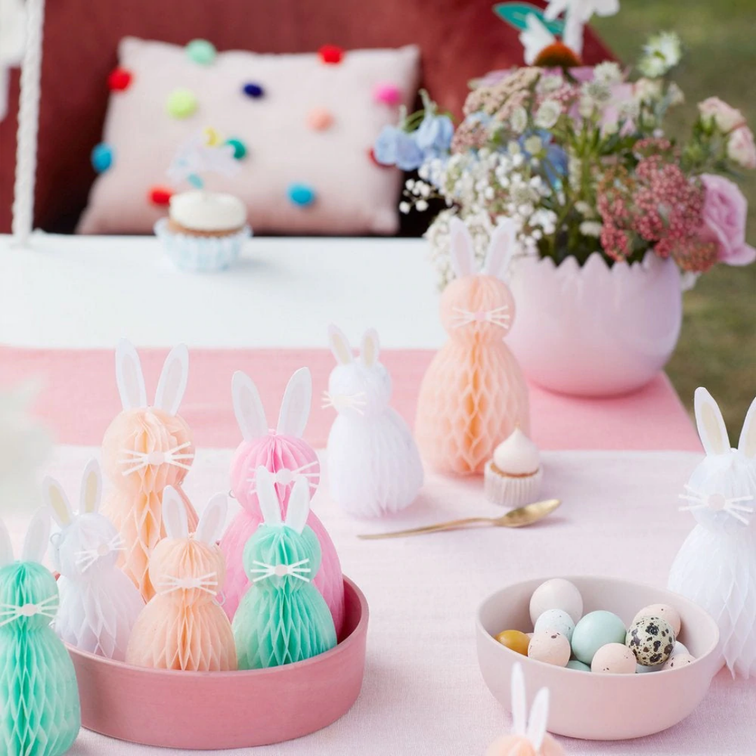Decoração de mesa coelhos