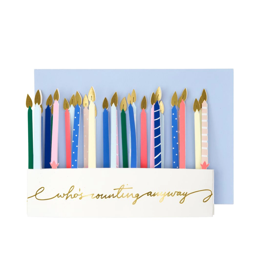 Cartão aniversário velas
