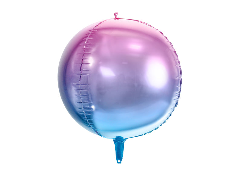 Balão esfera violeta e azul