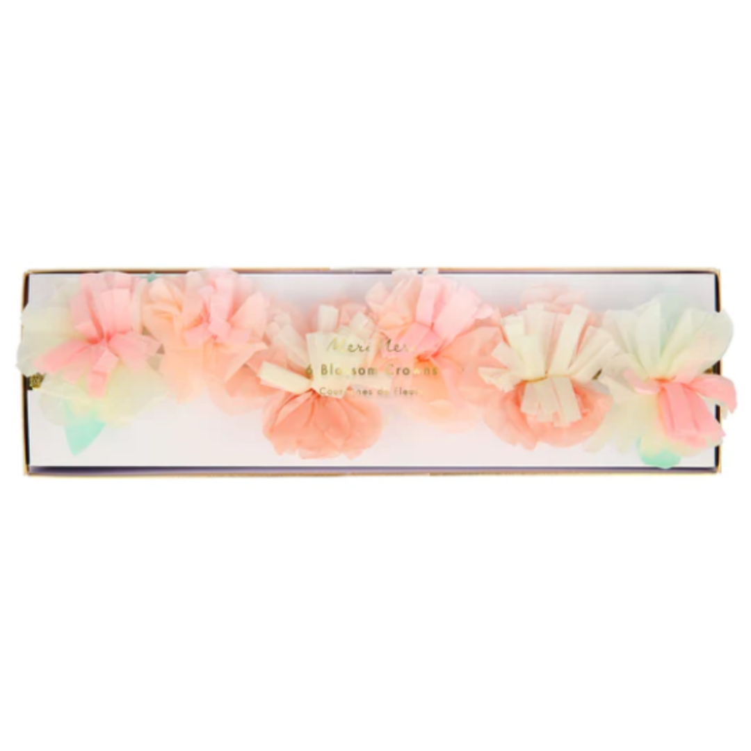 Coroa flores papel
