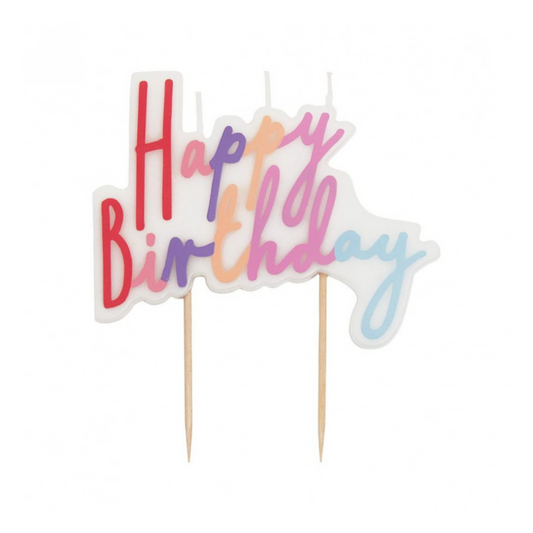 Vela Happy Birthday pastel