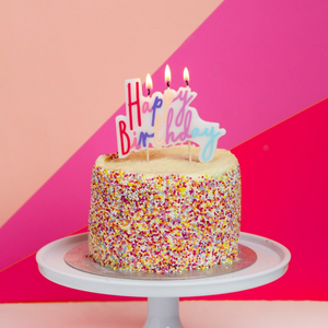 Vela Happy Birthday pastel