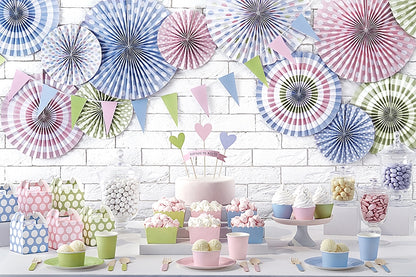 Formas cupcakes multicores pastel