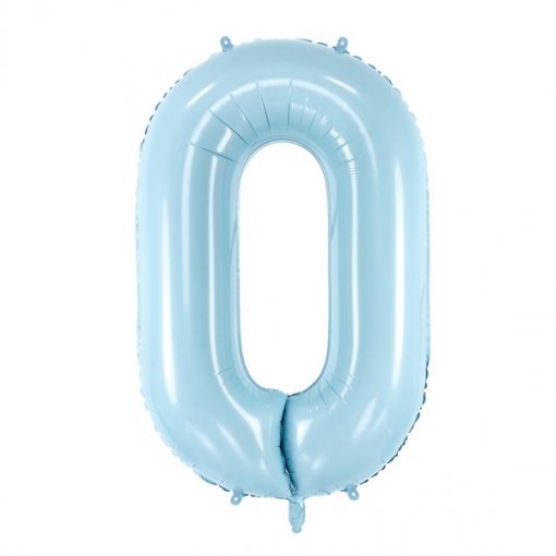 Balão grande número - azul pastel