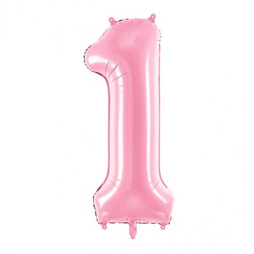 Balão grande número - rosa pastel