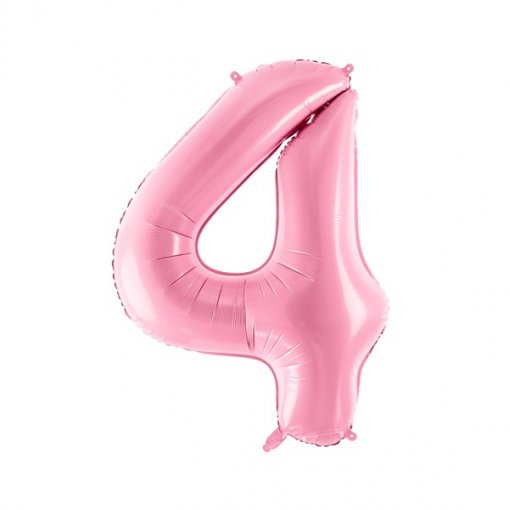Balão grande número - rosa pastel