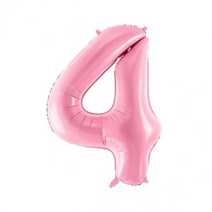 Balão grande número - rosa pastel