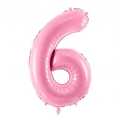 Balão grande número - rosa pastel
