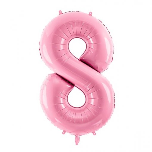Balão grande número - rosa pastel