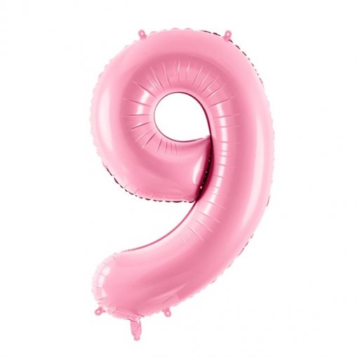 Balão grande número - rosa pastel