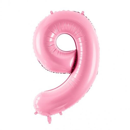 Balão grande número - rosa pastel
