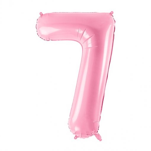 Balão grande número - rosa pastel