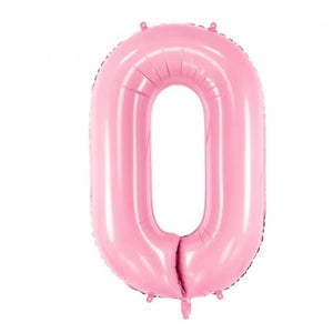 Balão grande número - rosa pastel