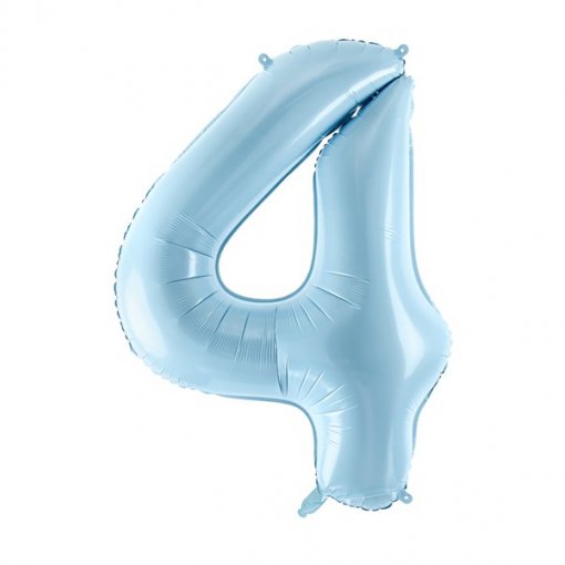 Balão grande número - azul pastel