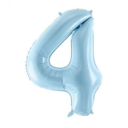 Balão grande número - azul pastel