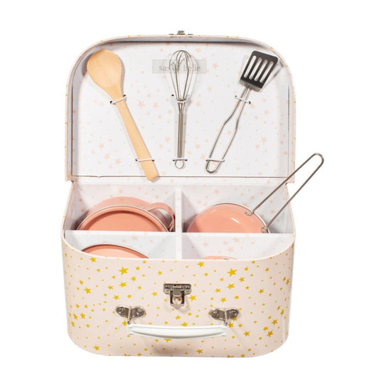 Conjunto cozinha acampamento estrelas