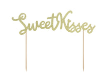 Carregar imagem no visualizador da galeria, Topo bolo dourado &quot;sweet kisses&quot;