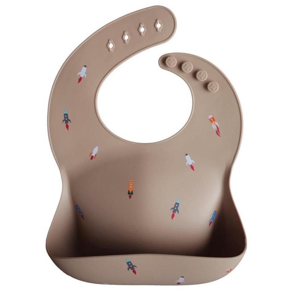 Babete silicone mushie - rocket ship