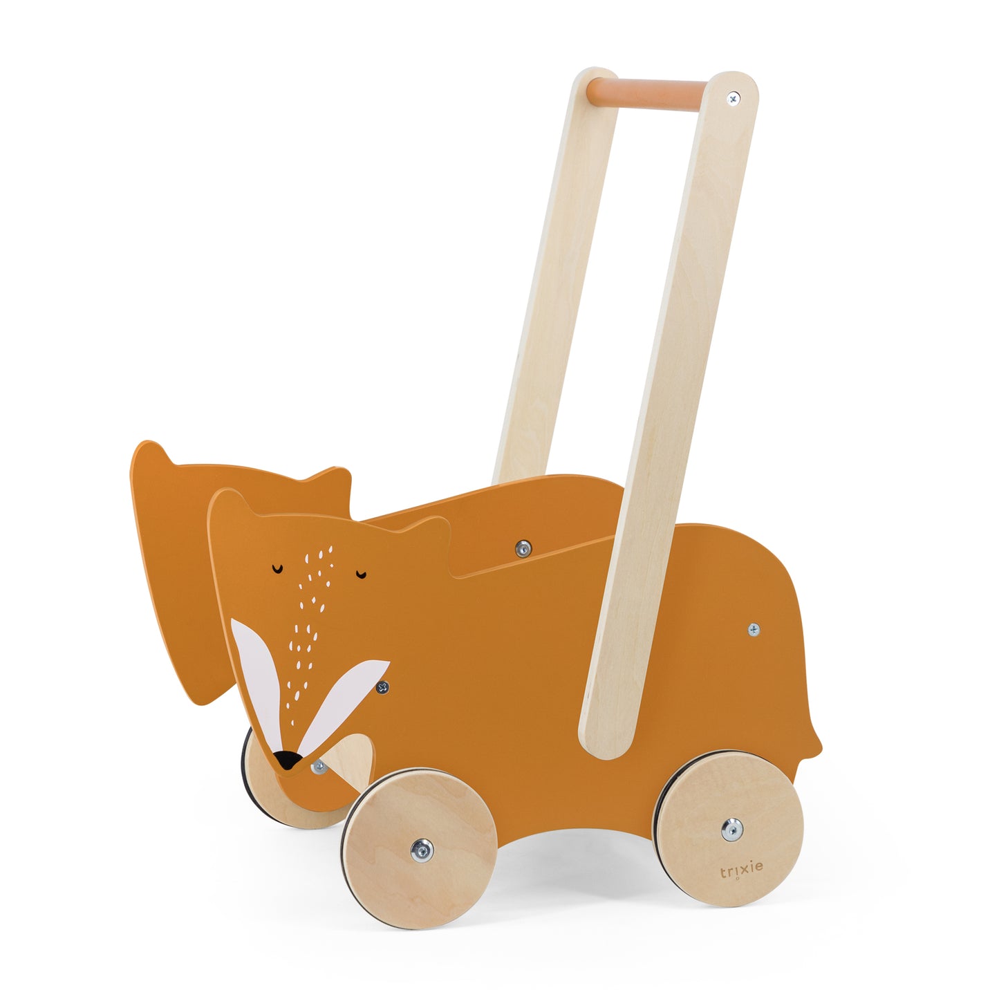 Carrinho de empurrar raposa laranja