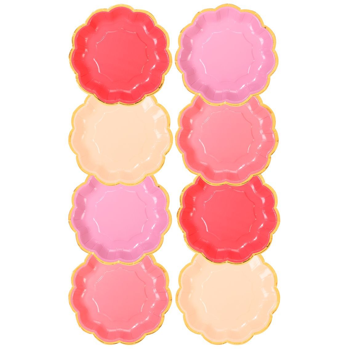 Pratos multicolor tons rosa