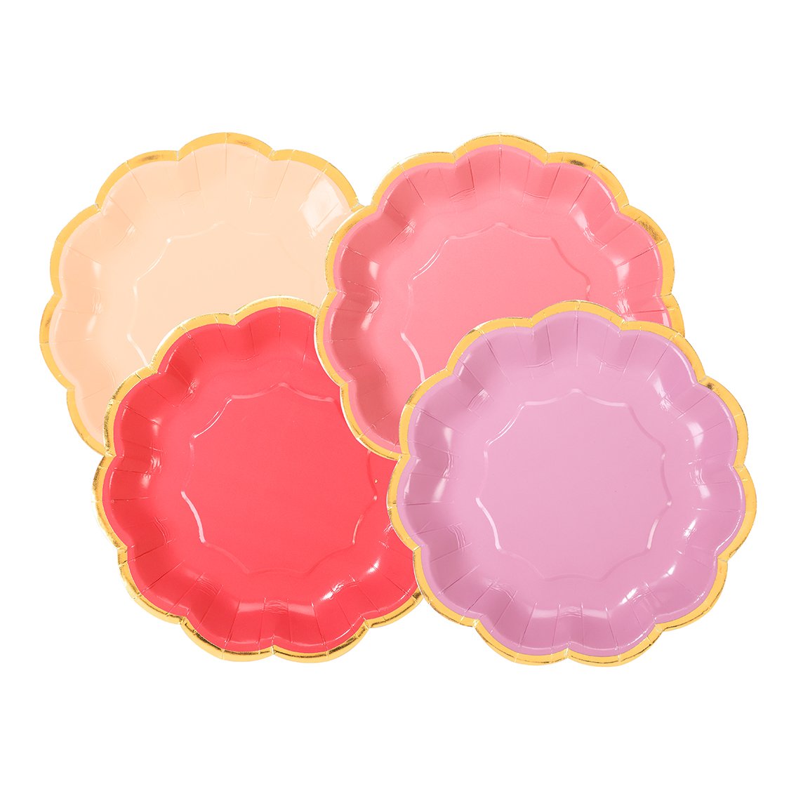 Pratos multicolor tons rosa