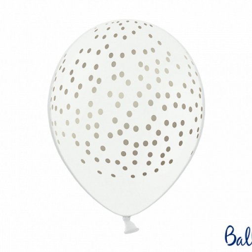 Balões branco pintas cinzentas