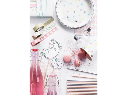 Pratos estrelas multicores pastel