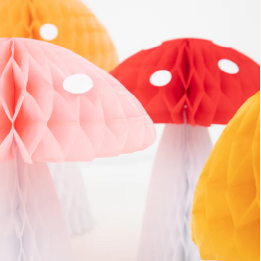 Decoração de mesa cogumelos