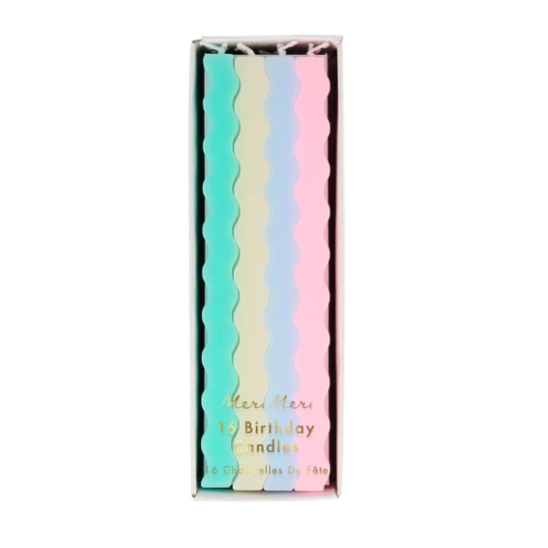 Velas onduladas pastel