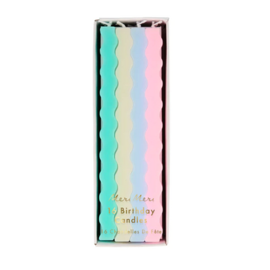 Velas onduladas pastel