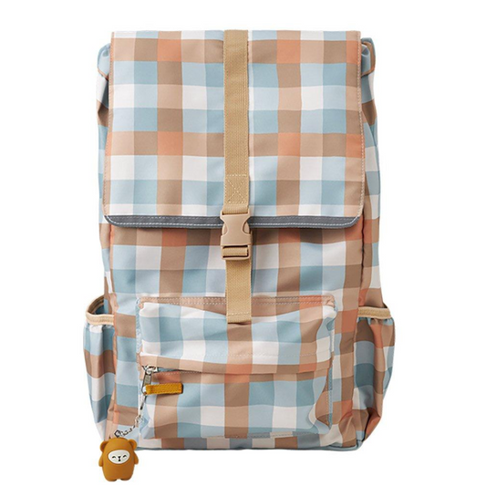 Mochila escolar grande xadrez