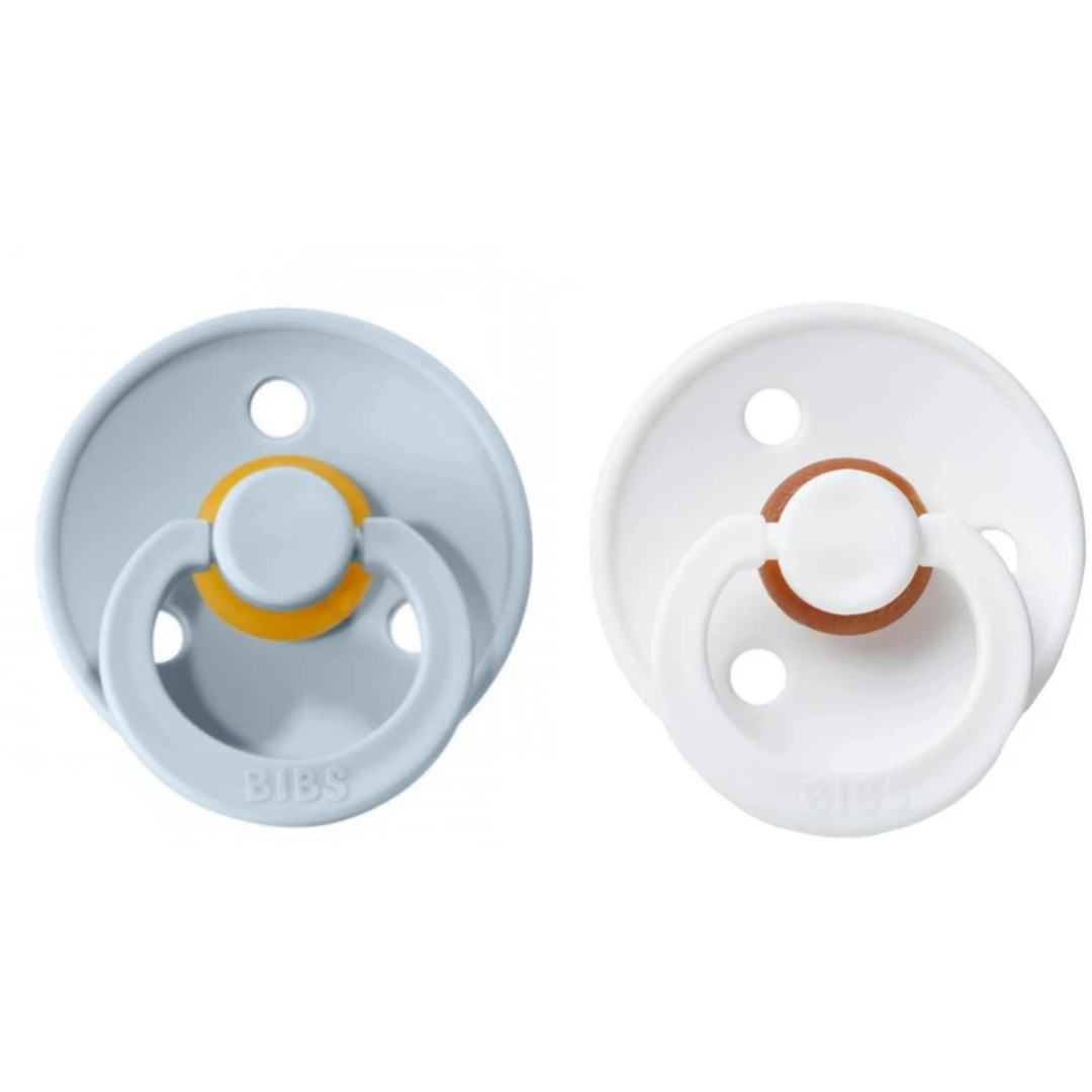Conj. 2 chuchas BIBS®  white/ baby blue