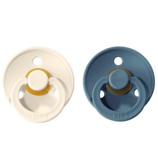 Conj. 2 chuchas BIBS®  ivory/ petrol